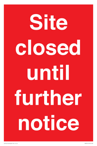 Site closed until further notice